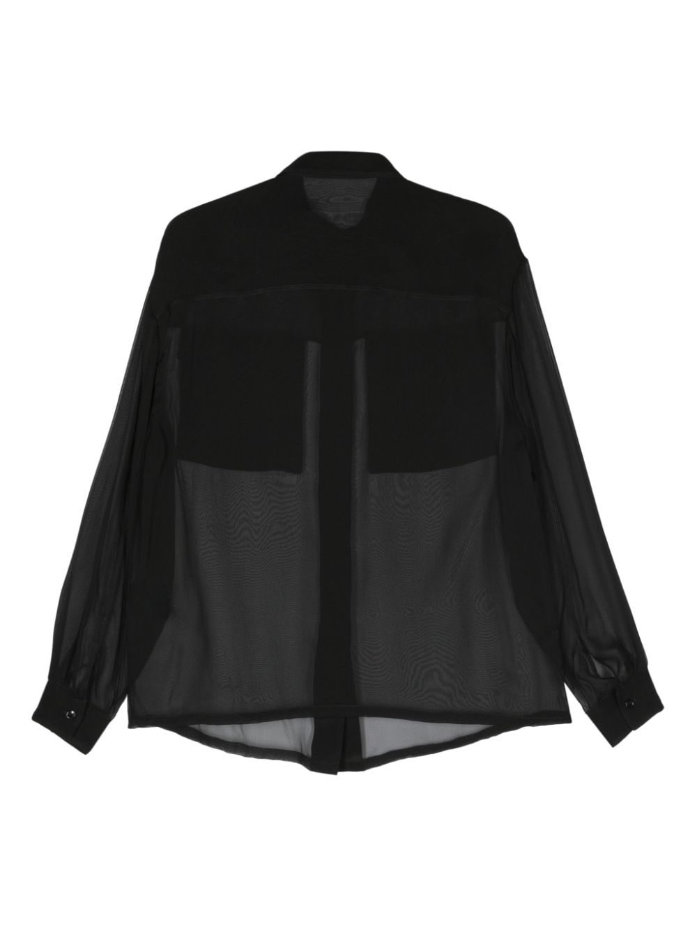3.1 Phillip Lim Sheer Black Long-Sleeve Blouse SAMPLE SIZE